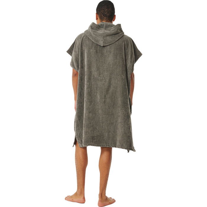 2024 Rip Curl Mens Logo Kapuzenhandtuch ndern Robe / Poncho 00GMTO - Grau